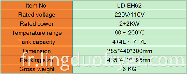 Electric Fryer Product Details